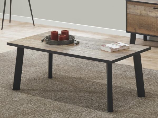 Table Basse R 120 cm Atlantic Wood – Design Industriel (L120 cm)