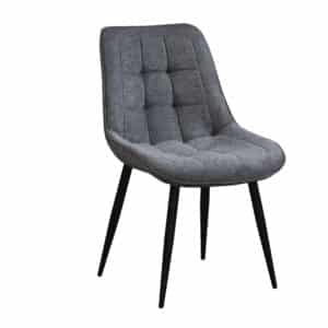 Chaise de Salle à Manger Lesedi en tissu pied métal noir