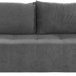 Canapé-lit Funtastic : Confort et Praticité avec Noyau à Ressorts et Rangement Intégré en microfibre gris