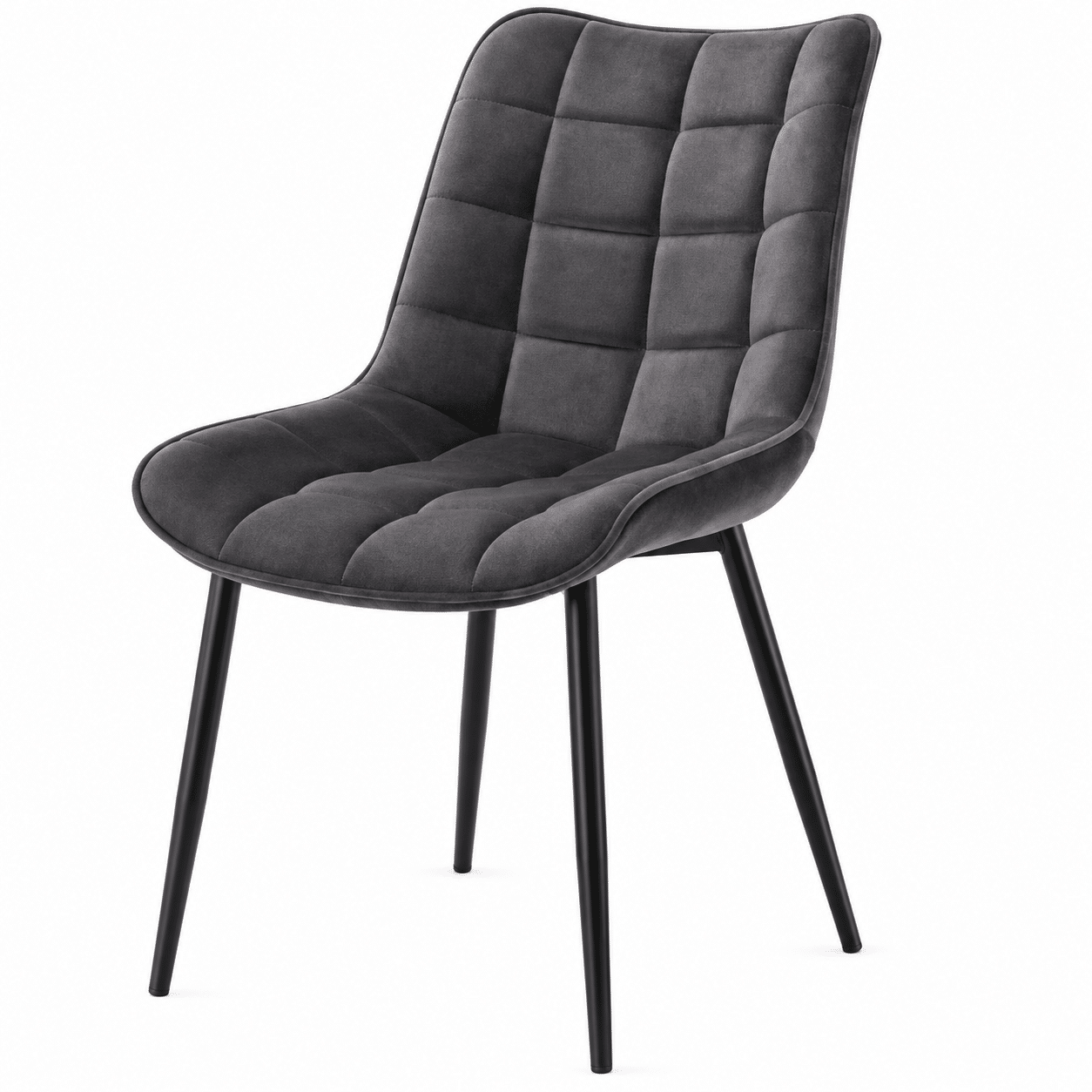 Chaise Lisboa en velours avec pieds noirs – Image 3