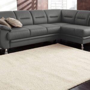Canapé d’angle convertible Milano en simili gris
