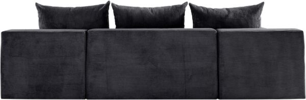 Canapé convertible panoramique avec coffre de Rangement Intégré en  velours côtelé Anthracite – Image 3