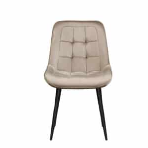 Chaise de Salle à Manger Lesedi en velours taupe