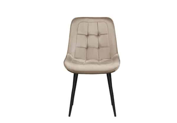 Chaise de Salle à Manger Lesedi en velours taupe