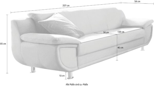 Canapé 3 Places Rondo – Design Intemporel et Confort Optimal – Image 2