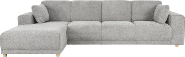 Canapé d’angle LEMPS en tissu gris clair – Image 2