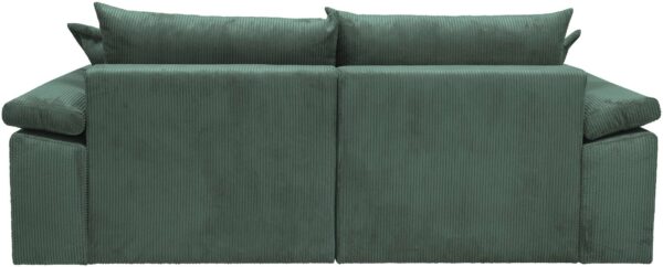 Canapé d’angle réversible Soft&Cosy XL - largeur 246 cm en velours côtelé vert – Image 4