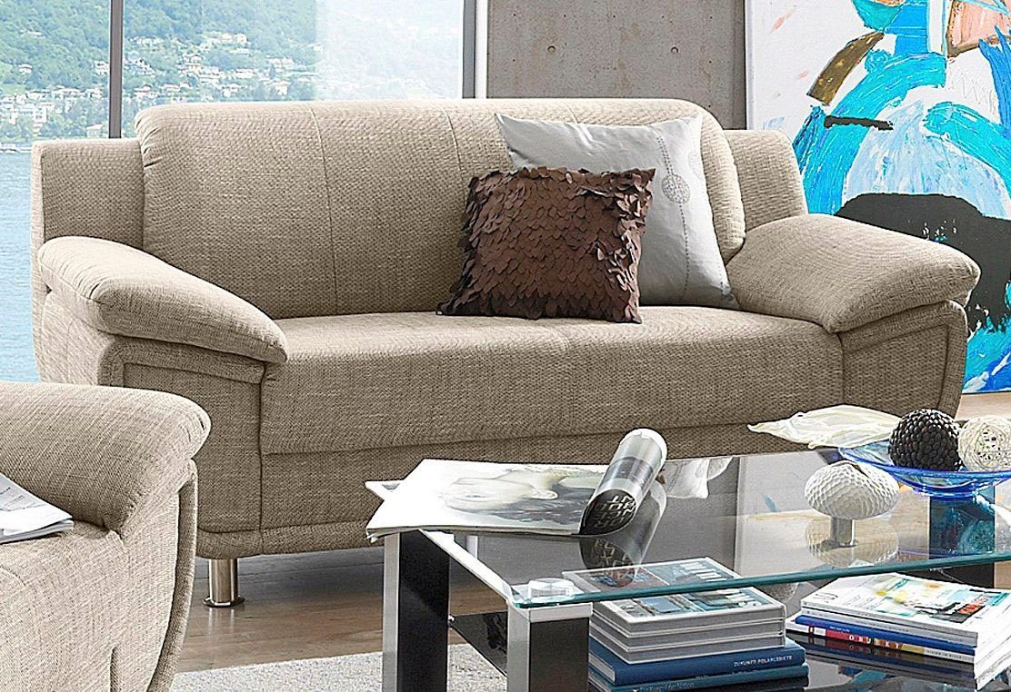 Canapé 2 Places Rondo – Design Intemporel et Confort Optimal en tissu beige sablé