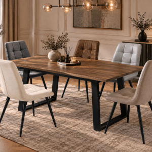 Chaises BIJORN Scandinaves Capitonnées Métal en simili cuir