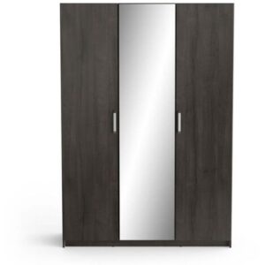 CALICOSY - Armoire 3 Portes avec Miroir L133,5 x H191,5 cm - Richmond