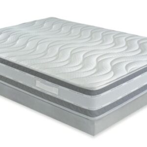matelas ELEGANCE 160 x 200 en mousse à mémoire de forme soutien ferme Stretch blanc  épaisseur 25 cm