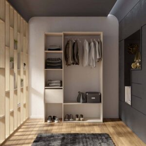PLACARD AJUSTABLE FLEUR aspect Chêne