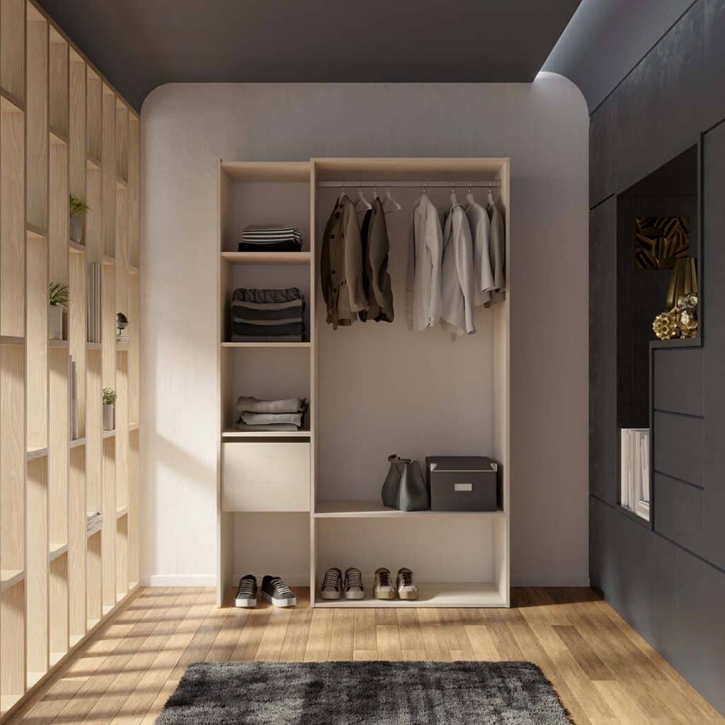 PLACARD AJUSTABLE FLEUR aspect Chêne