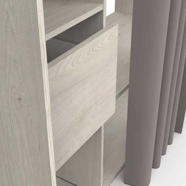 PLACARD AJUSTABLE FLEUR aspect Chêne – Image 2