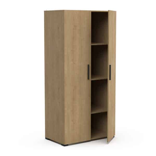 IZZY CHÊNE – ARMOIRE 2 PORTES PENDERIE AVEC RAYON CHAPEAU ET TIROIR – Image 2