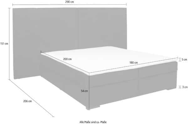 Lit coffre 180 x 200 modèle 30 ans BIG en velours anthracite – Image 3