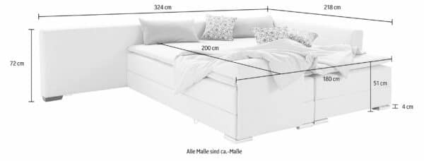 Canapé d’angle convertible INOSIGN Night & Day, en microfibre marron – Image 5