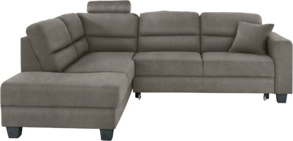 Canapé d’angle convertible Chamber, intemporel et élégant, en microfibre vintage gris – Image 2