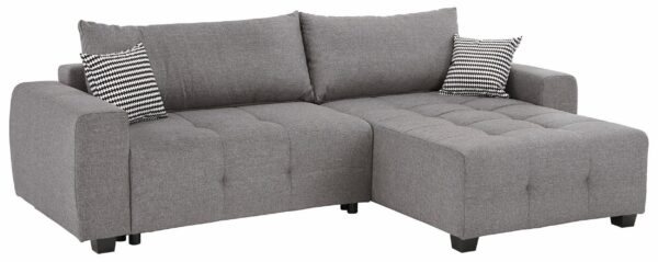 Canapé d’angle réversibles Bella en tissu gris