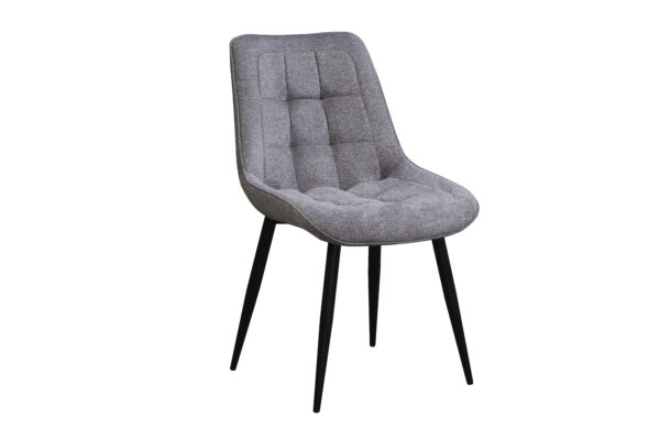 Chaise de Salle à Manger Lesedi en velours gris foncé
