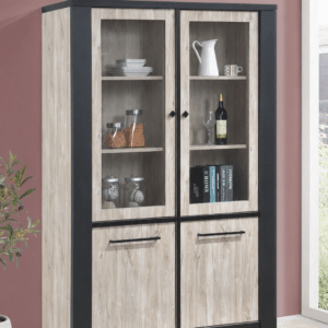 Vitrine Miami sans éclairage en Décor Chêne Beach