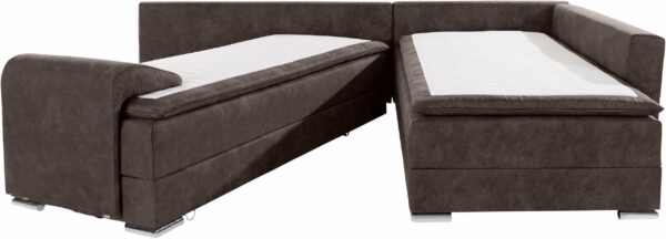 Canapé d’angle convertible INOSIGN Night & Day, en microfibre marron – Image 3