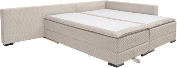 Canapé d’angle convertible INOSIGN Night XXL & Day, en velours côtelé beige – Image 5