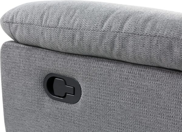 CANAPE 3 places LANNOY fonction relax manuelle en tissu gris – Image 3