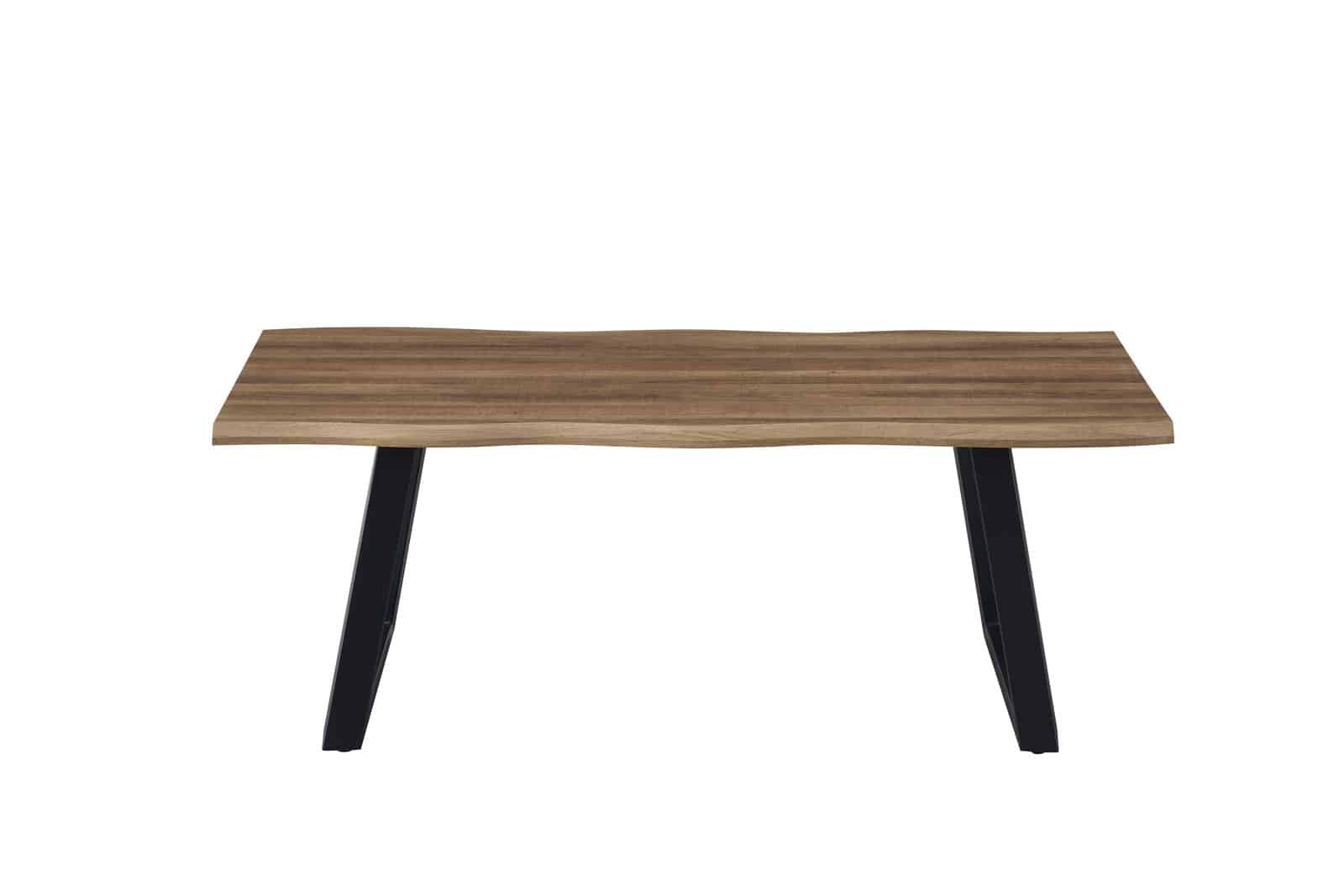 Table basse CHICAGO Industrielle avec les vagues 120 X 65 X 45cm en Bois et Métal Noir – Image 3