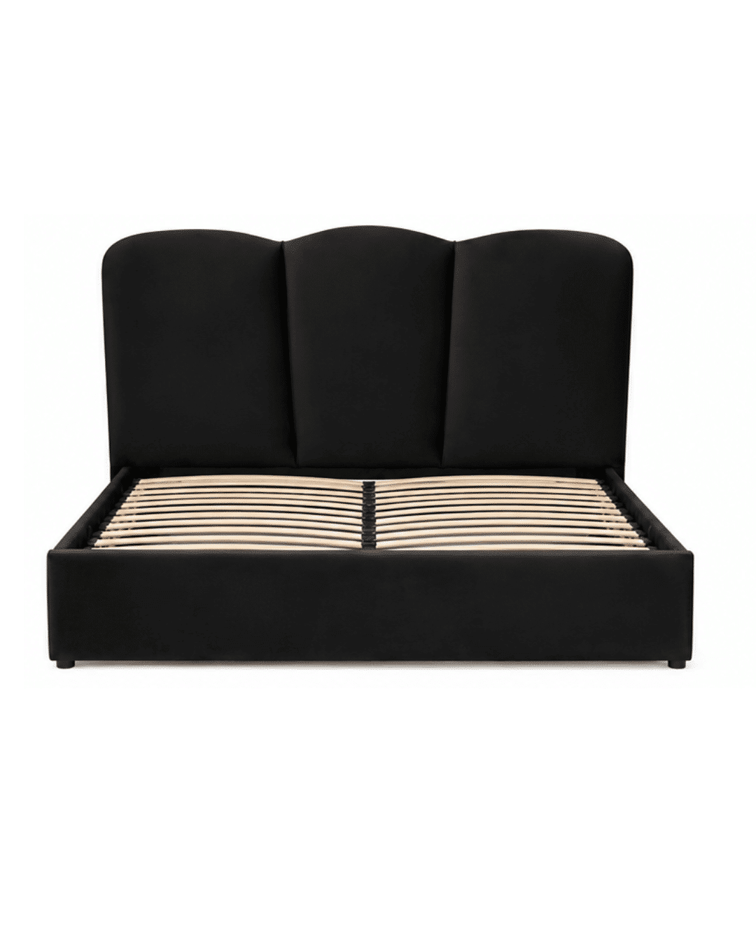Lit coffre EVA design capitonné 3 panneaux en velours – Image 3
