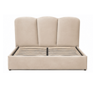 Lit coffre design capitonné 3 panneaux