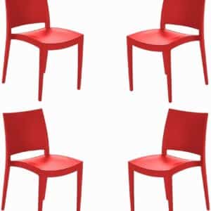 Chaises empilable NOVA en polypropylène 3 couleurs