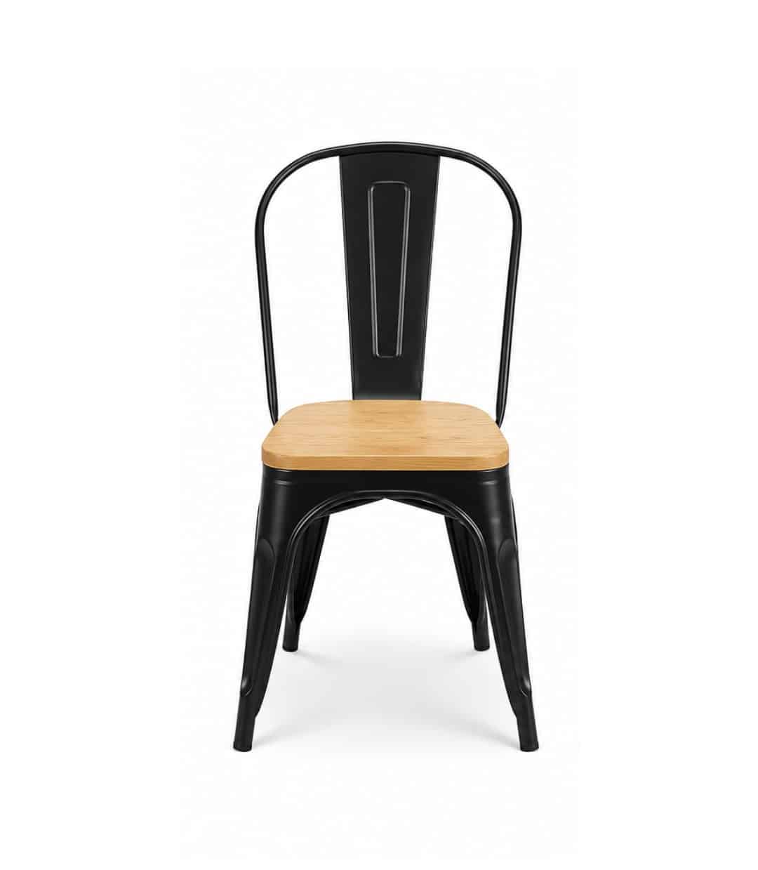 Chaise Bois & Métal industrielle – Image 2
