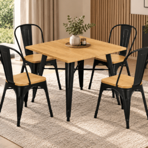Chaise Bois & Métal industrielle