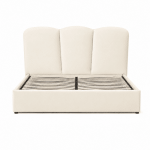 Lit coffre EVA design capitonné 3 panneaux en velours