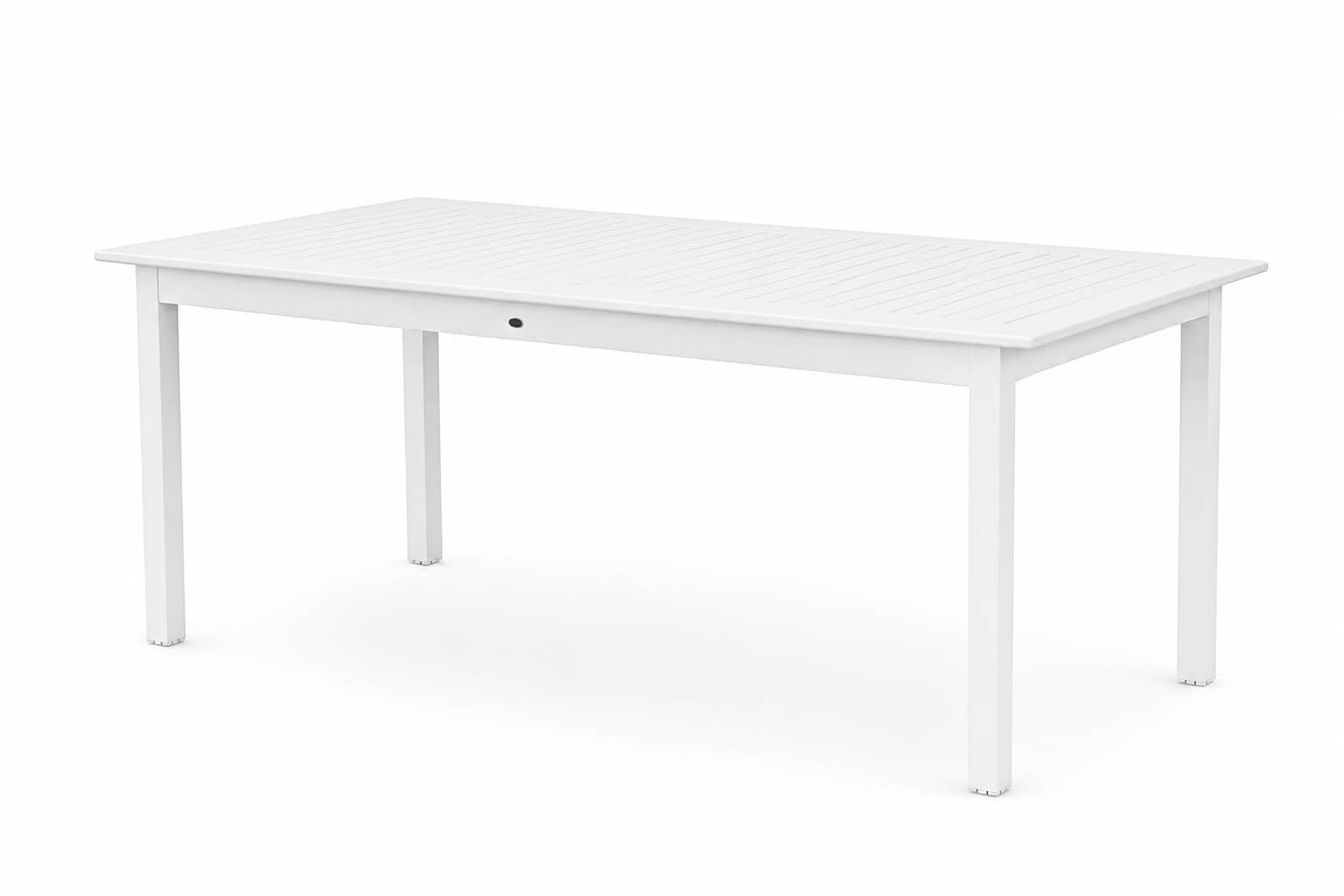 Table de jardin Chicago extensible rallonge papillon aluminium blanc 170/ 240 x 100 x 75cm – Image 2