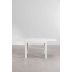 Table de jardin extensible en aluminium Miami 80/160 x 80 x 77cm beige