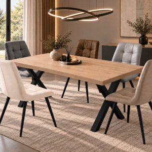 Table à Manger MILAN – Décor chêne clair (L200cm)
