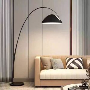 Lampadaire Arc Moderne Noir obisidial