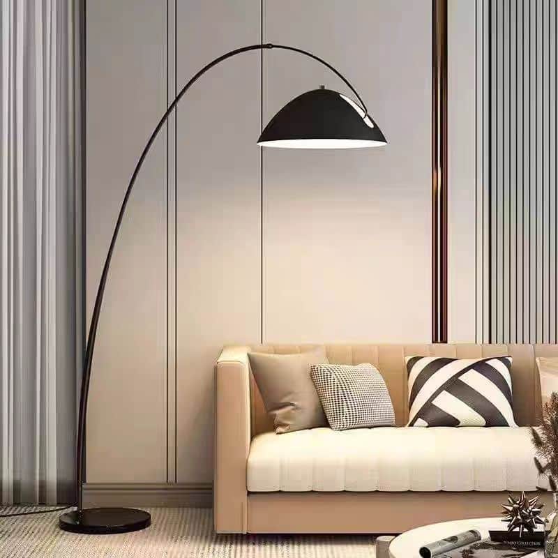 Lampadaire Arc Moderne Noir obisidial
