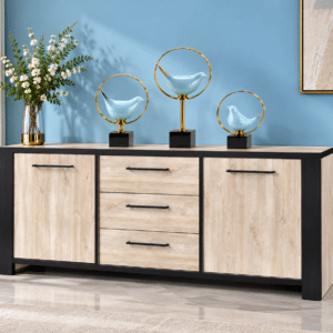 oiseaux décoratifs en 3 dimensions  – Bleu & Doré