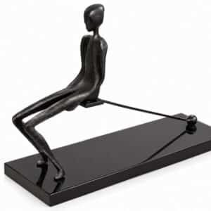 Sculpture décorative – Personnage assis noir