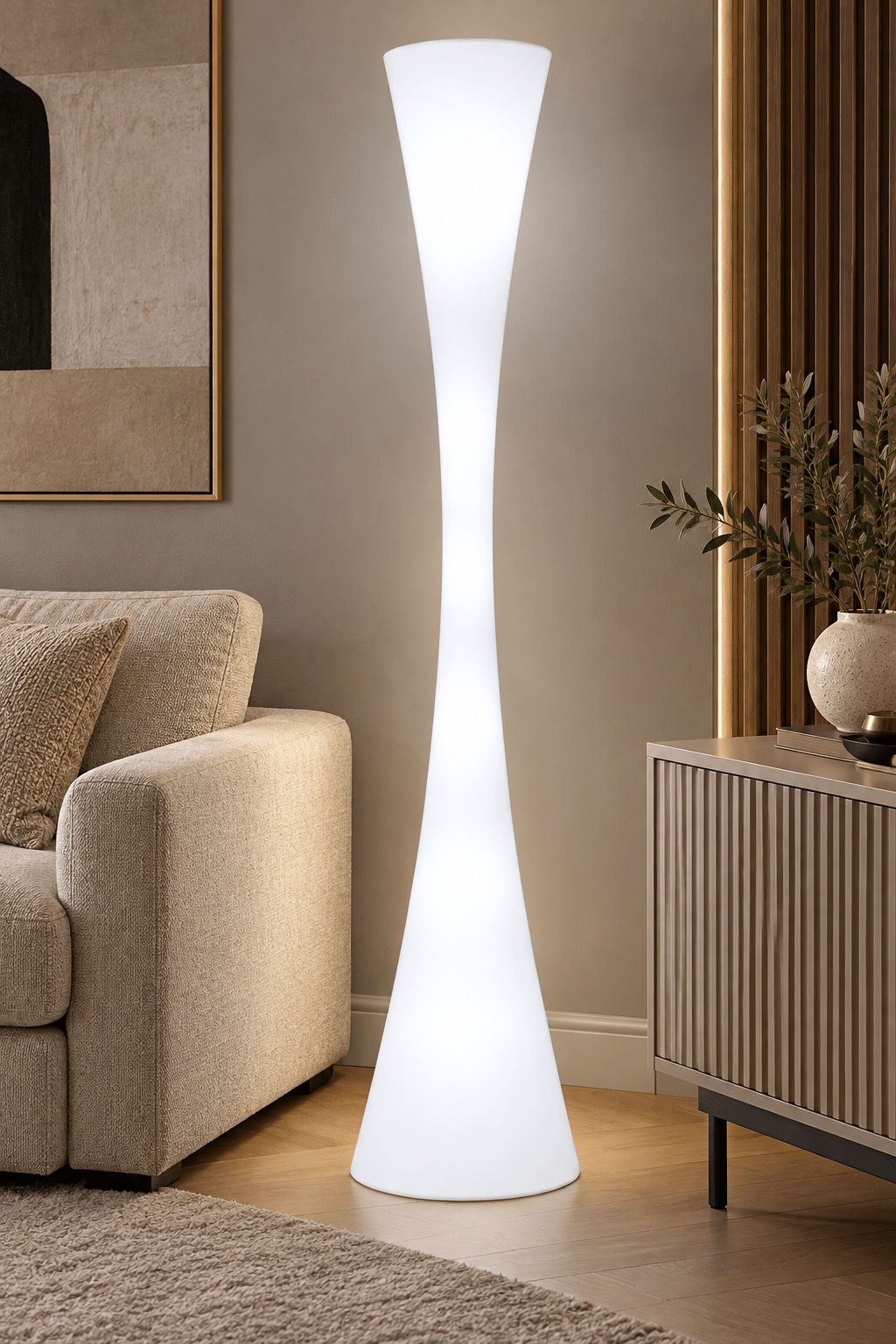 Lampadaire Colonne LED Design MARTINELLI LUCE avec 2 lumières différentes