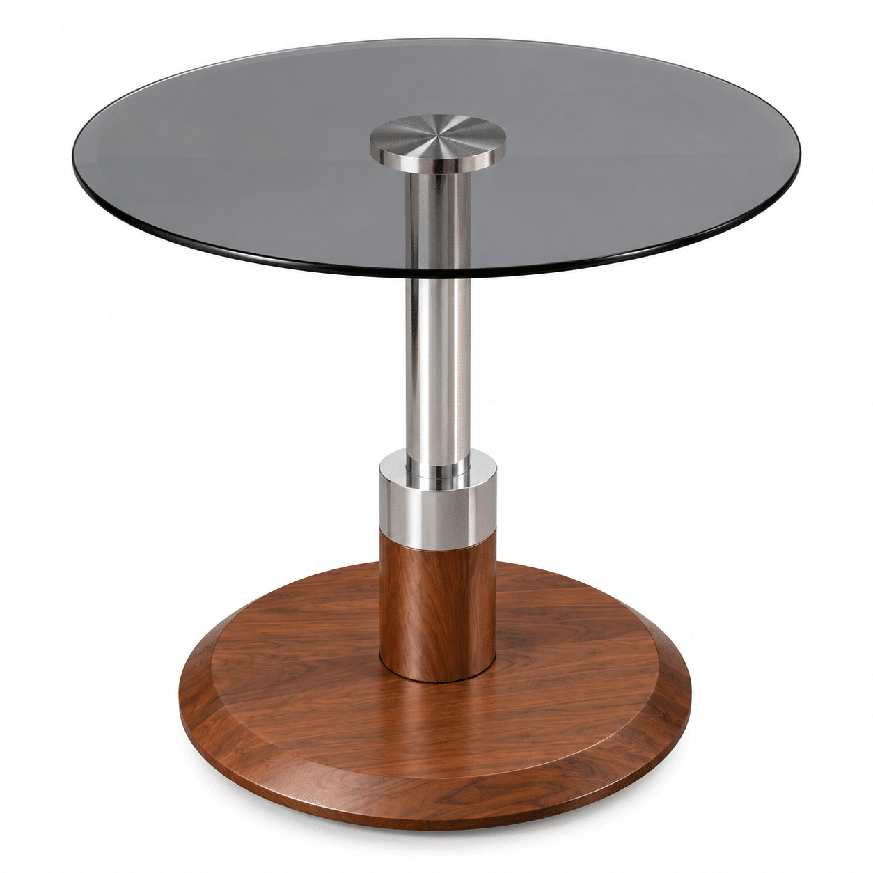 Ensemble de tables basses design – Bois & verre fumé – Image 5